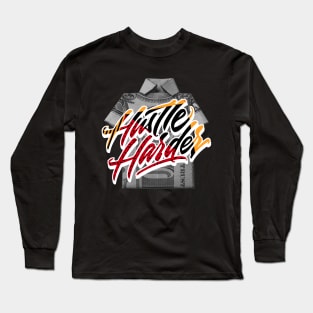 Hustle Harder Cardinal Red Long Sleeve T-Shirt